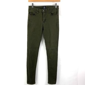 ♻️DONATED♻️ JUST BLACK Jeans Olive Army Green Skinny Jeans Size 2 C7